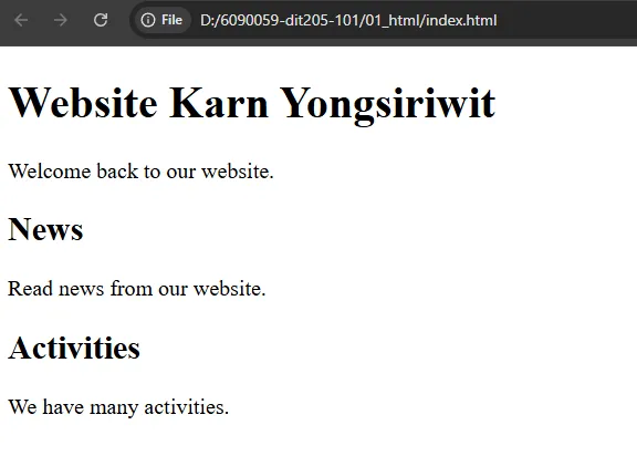 Heading and paragraph