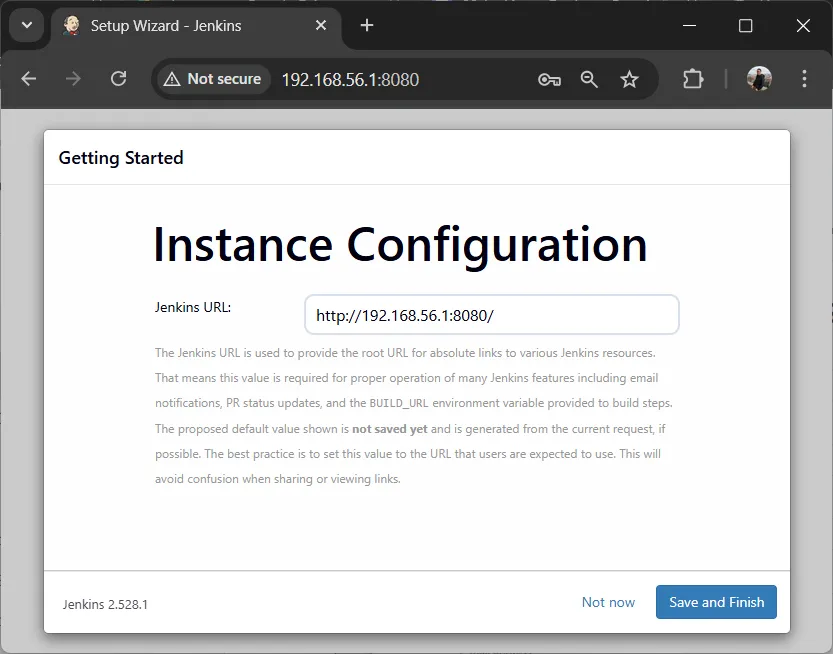 ยืนยัน Jenkins URL
