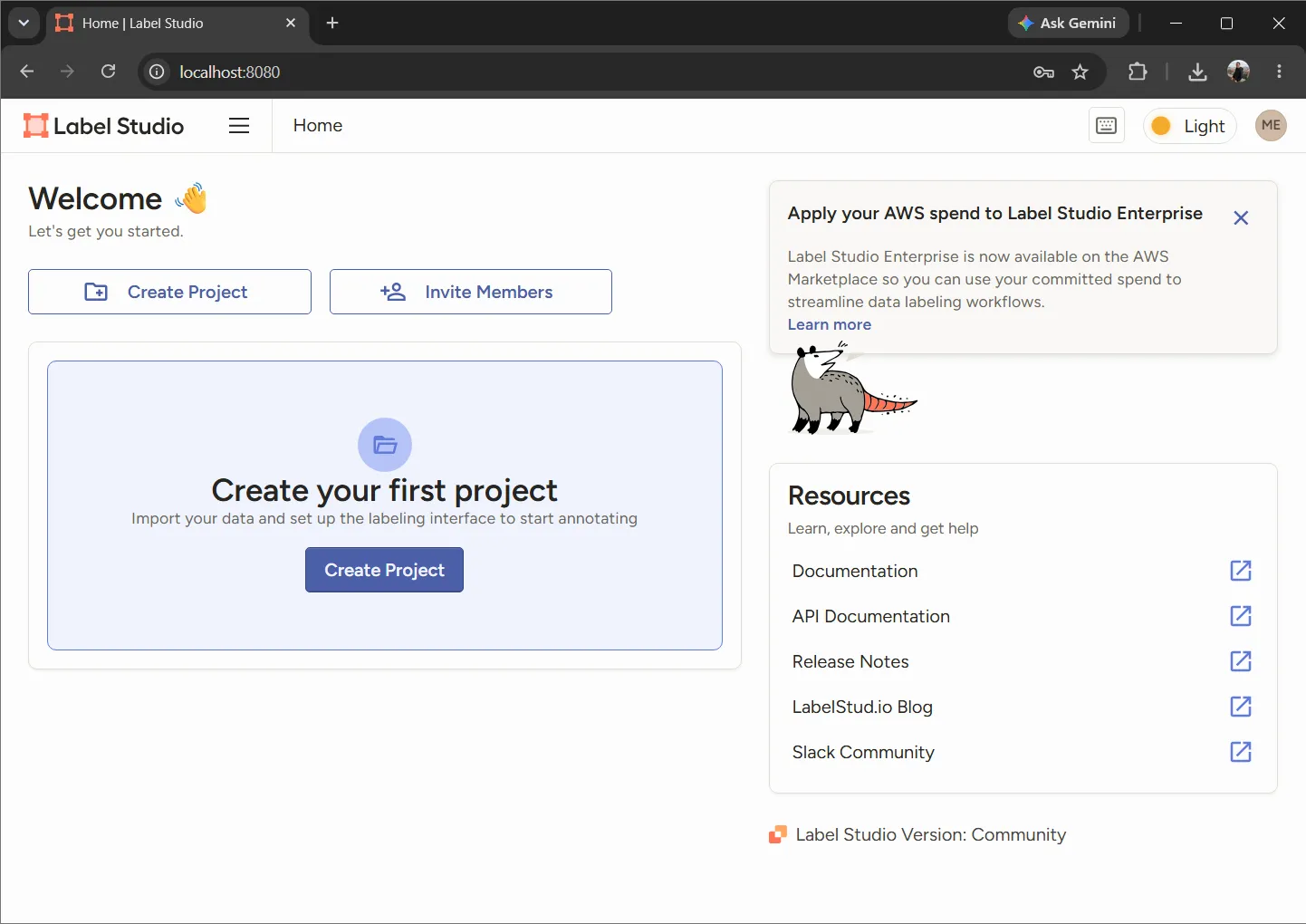 กด Create Project