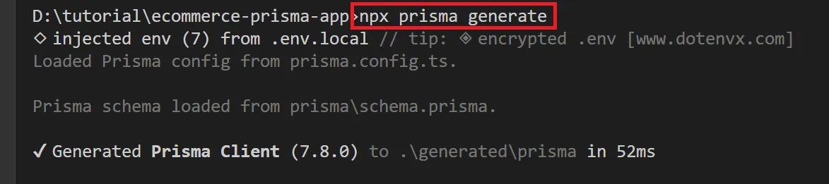 Prisma generate