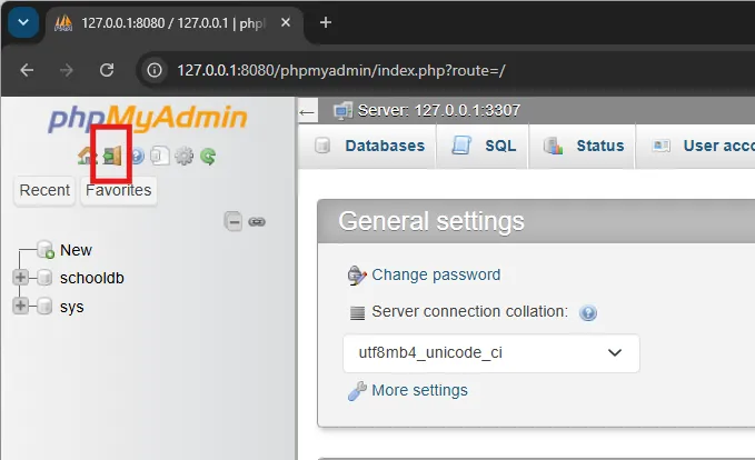 phpMyAdmin Logout