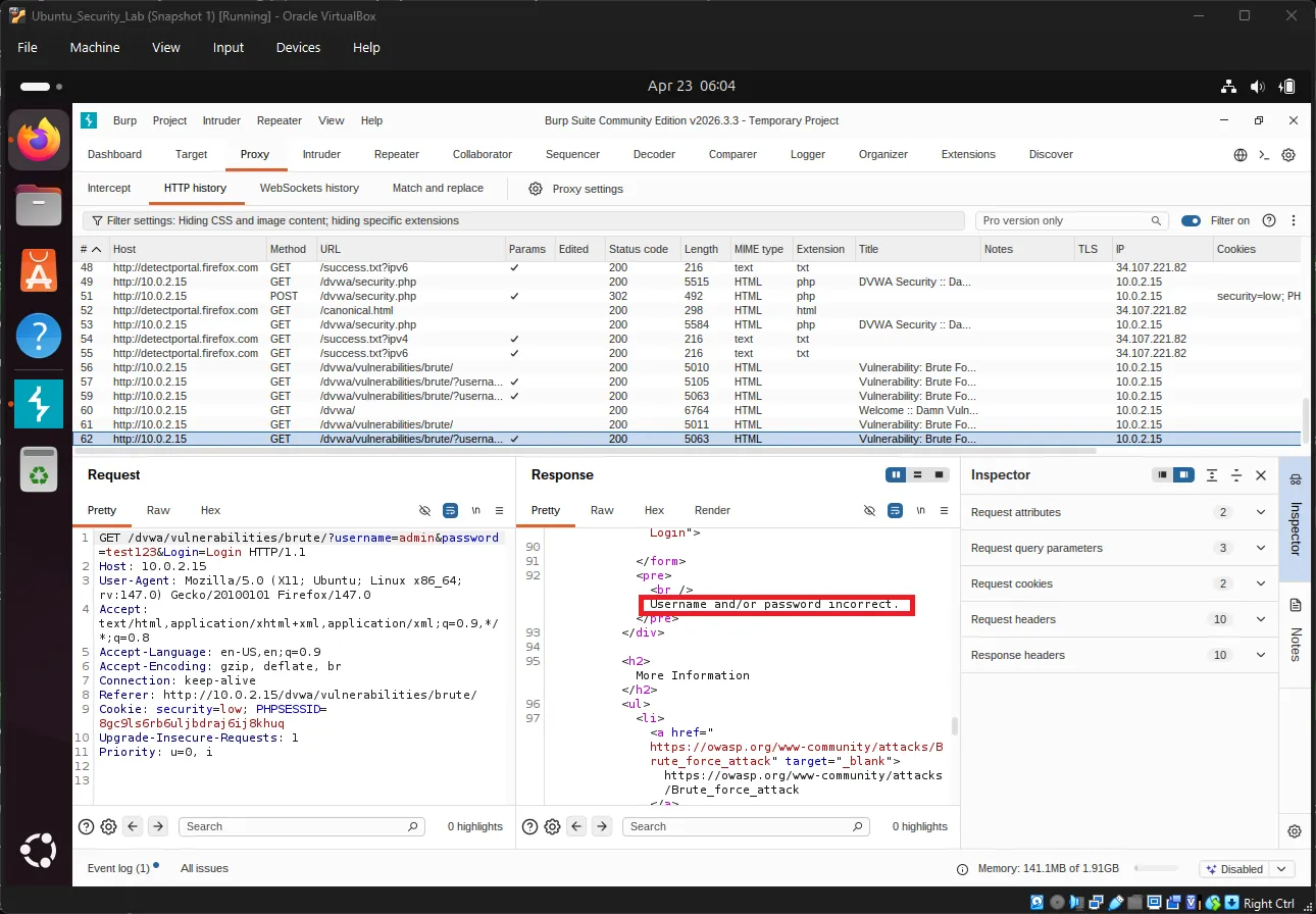 Burp Suite HTTP Response View Burp Response View