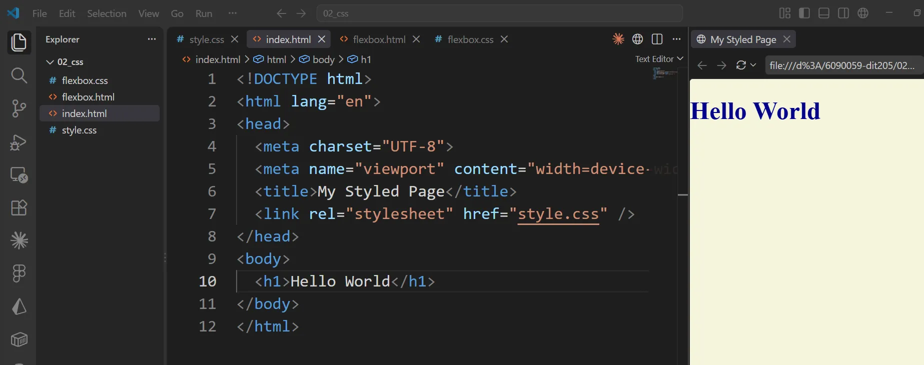 CSS example CSS example