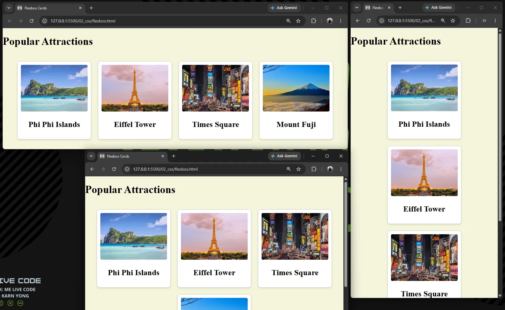 Flexbox cards Flexbox cards