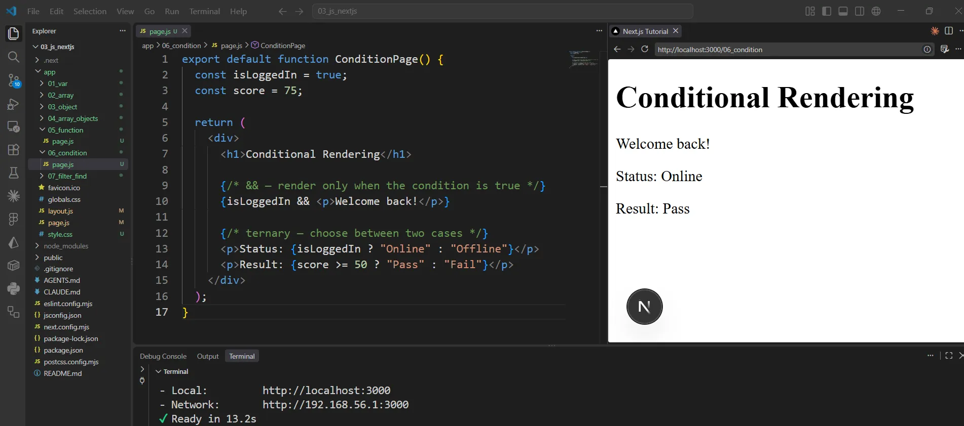 Conditional Rendering Conditional Rendering
