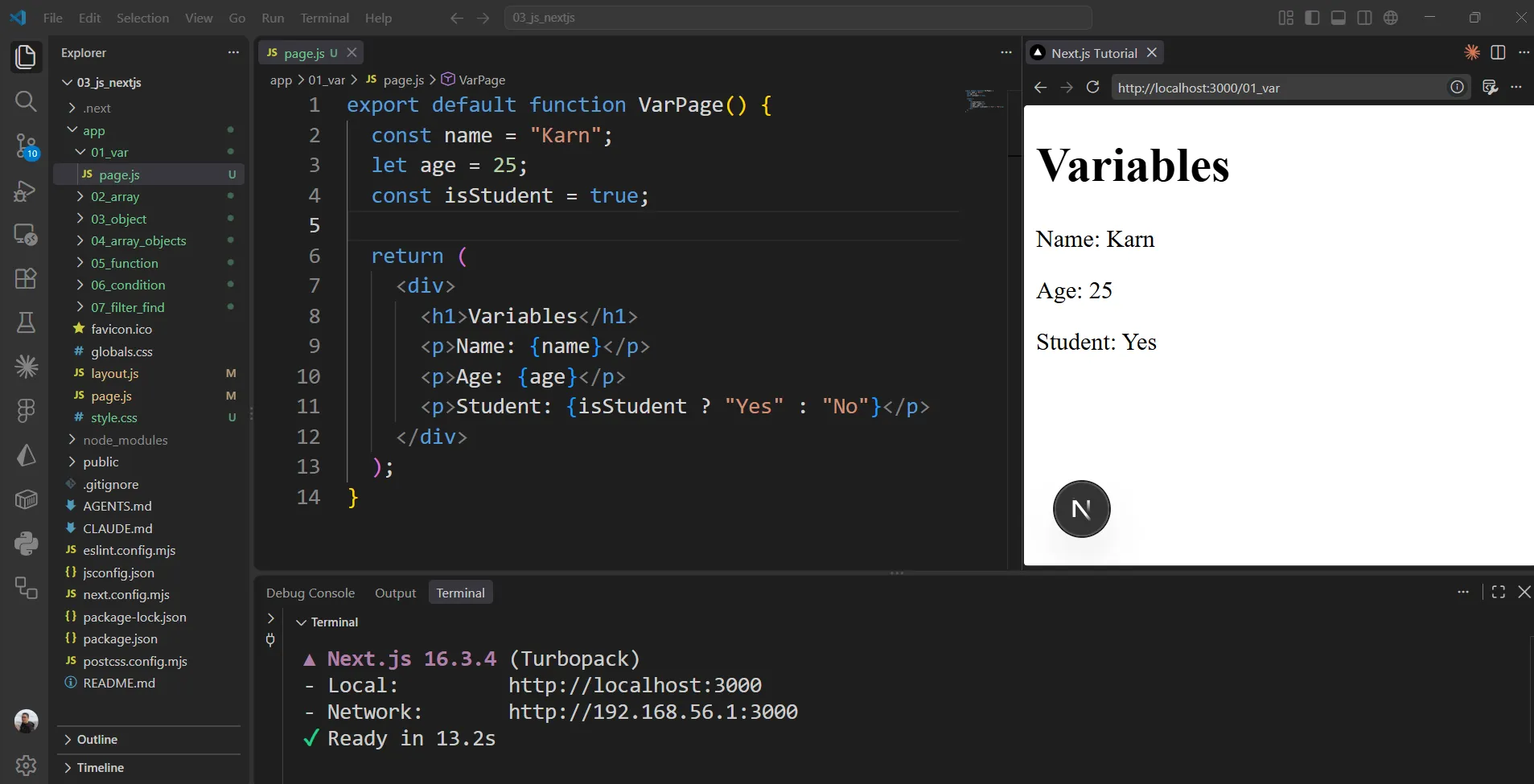 Variables Variables