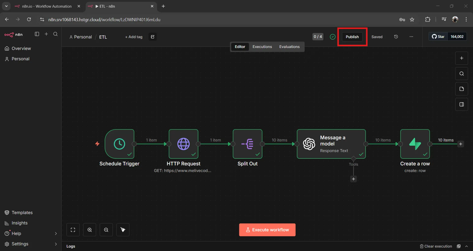 Published Workflow Published Workflow