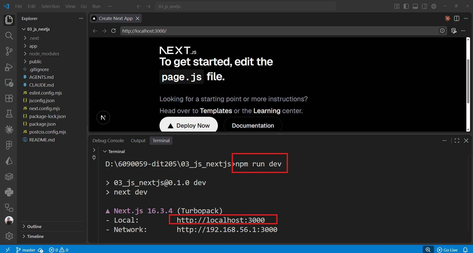Next.js dev server Next.js dev server