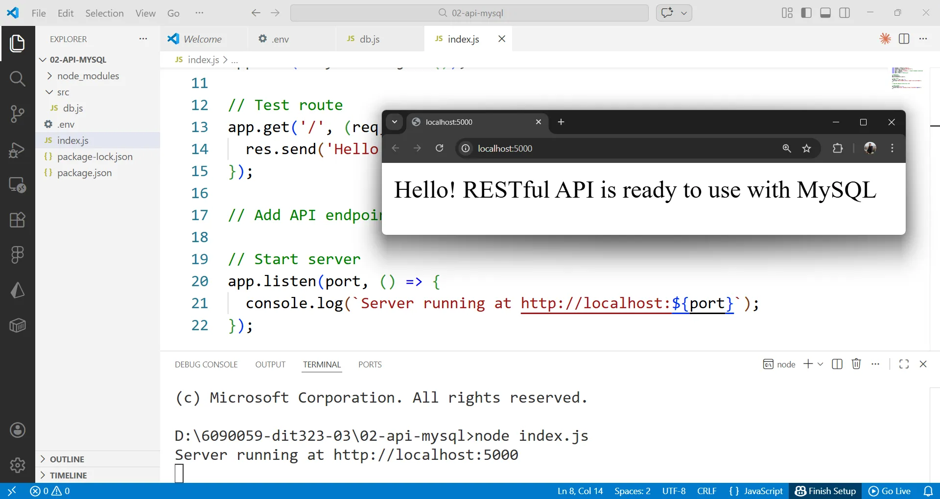 ตัวอย่างผลลัพธ์ที่ได้จาก API ตัวอย่างผลลัพธ์ที่ได้จาก API